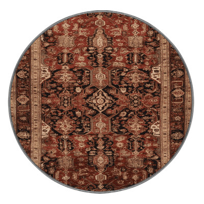 Machine Washable Persian Brown Area Rug