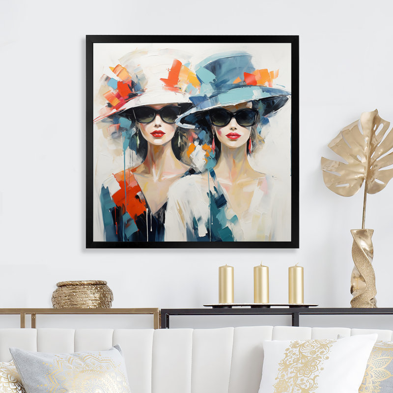 Collection Fashion Hats VI - impression sans cadre sur métal, H 16 po x l 16 po, Black Floater Framed