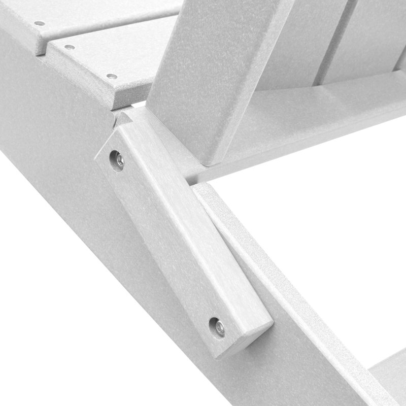 Aulika HDPE Plastic Weather-Resistant Adirondack Chair, White