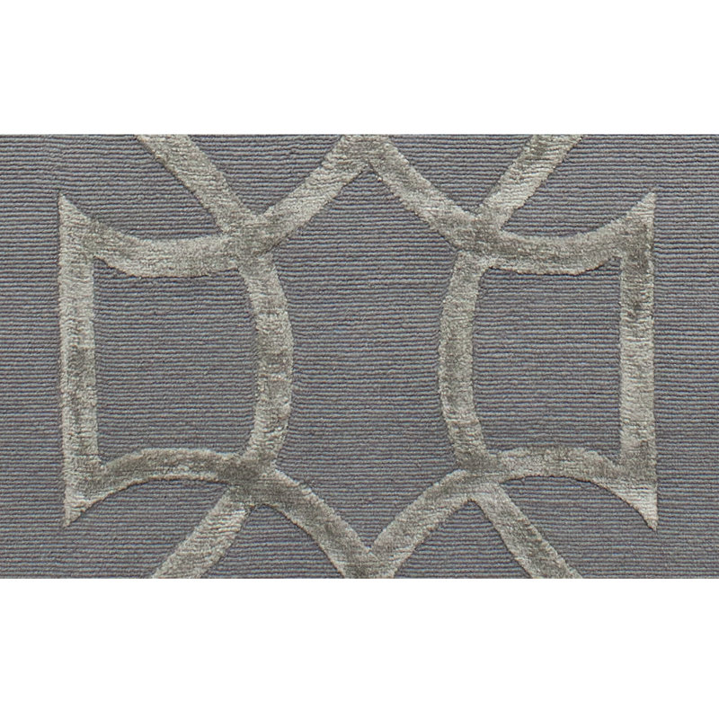Geometric Area Rug in Gray/Sterling, Rectangle 9' x 12'