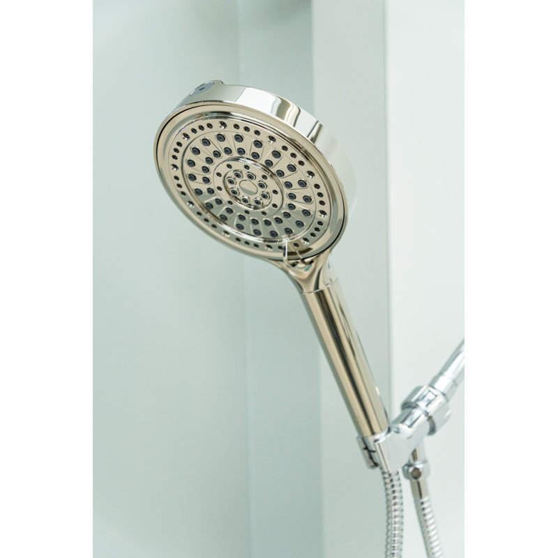 Douche à main 6 fonctions Kingston, Nickel poli