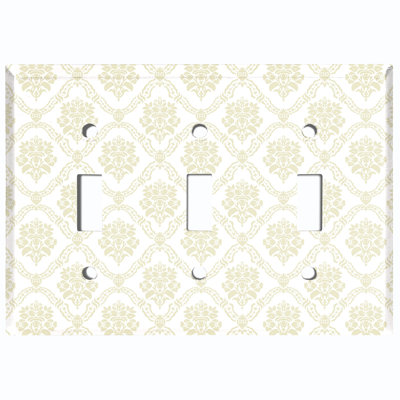 Patterned 3 - Gang Toggle Light Switch Standard Wall Plate