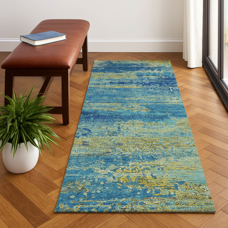 Premium Machine Washable Otte AMF1777 Modern Rug, Runner 2'3" x 7'6"