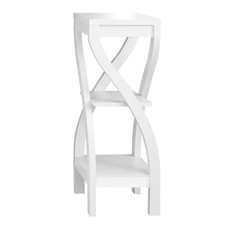 Table d'appoint décorative côté plante support carré salon moderne contemporain, White