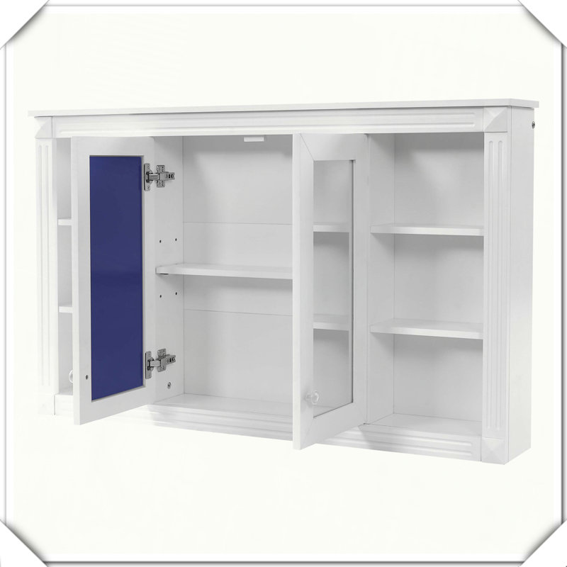 Armoire à pharmacie murale avec miroir, Blanc