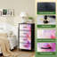Commode à 4 tiroirs pour chambre à coucher mauve or blanc pierre marbre technique à l'encre à alcool Petite commode à vêtements haute pour organisateurs de placard avec commode