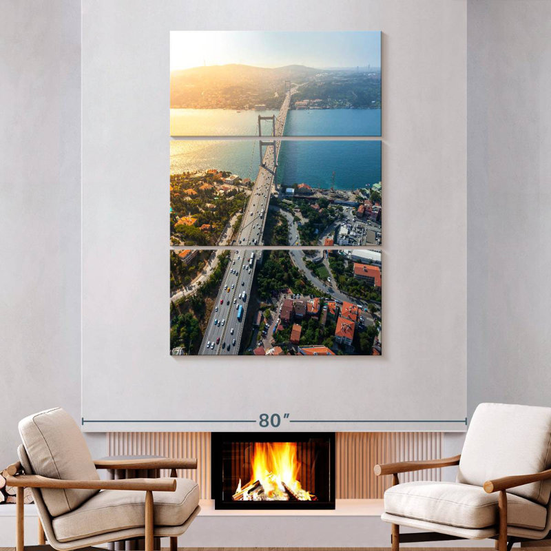 Pont Masam Istanbul Bosphore, H 74 po x l 48 po