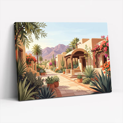 Ensemble de 1 tableau sur toile « Oasis du désert »