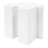 3 Side Table , Interlocking, 200lb Capacity, Indoor & Outdoor, White Black