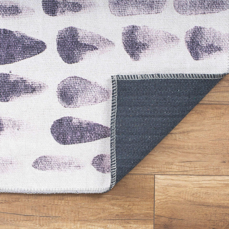 Tapis lavable en machine Premium, 4,6 x 6,2 pieds, 100% polyester, 1850 g / m² | Hauteur des poils: 0,2 po | Poly-coton écologique recyclé | Parfait pour le salon, la chambre à coucher et les endroits très passants