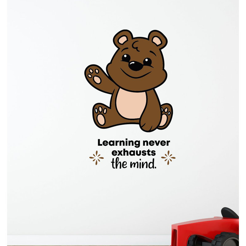 Décalcomanie murale en vinyle d’ours mignon, H 40 po x l 20 po