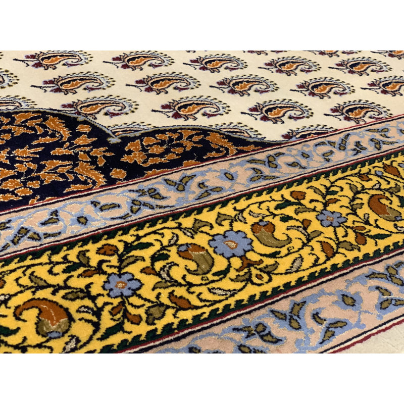 Fine One-of-a-Kind Rectangle 5'5" X 3'8" Hand Knotted Area Rug