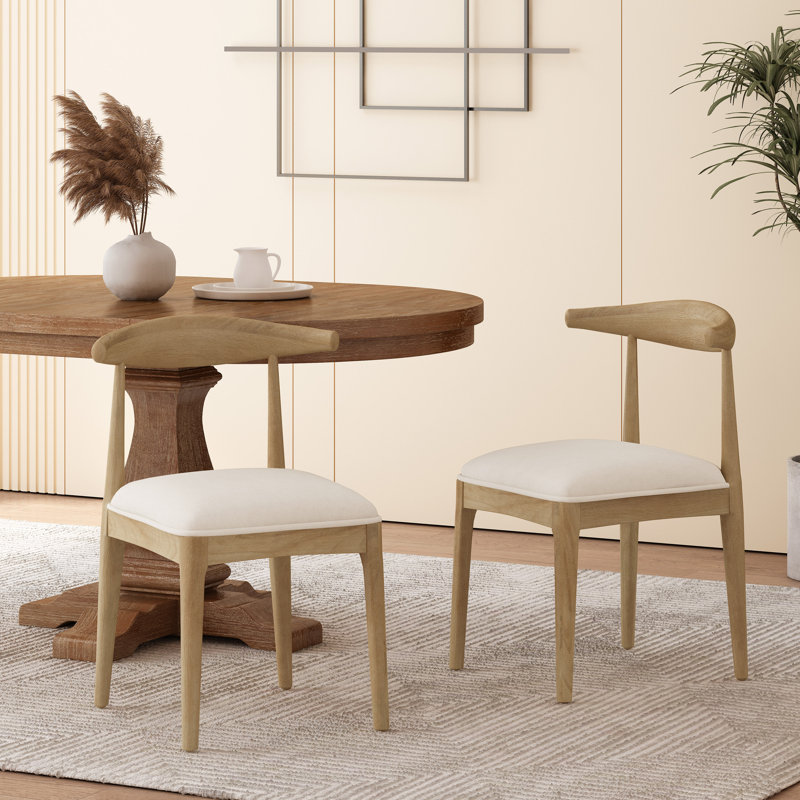 Chaise d'appoint rembourrée Ione Asheboro, Frêne clair, Beige