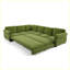 Canapé-lit en chenille convertible vert