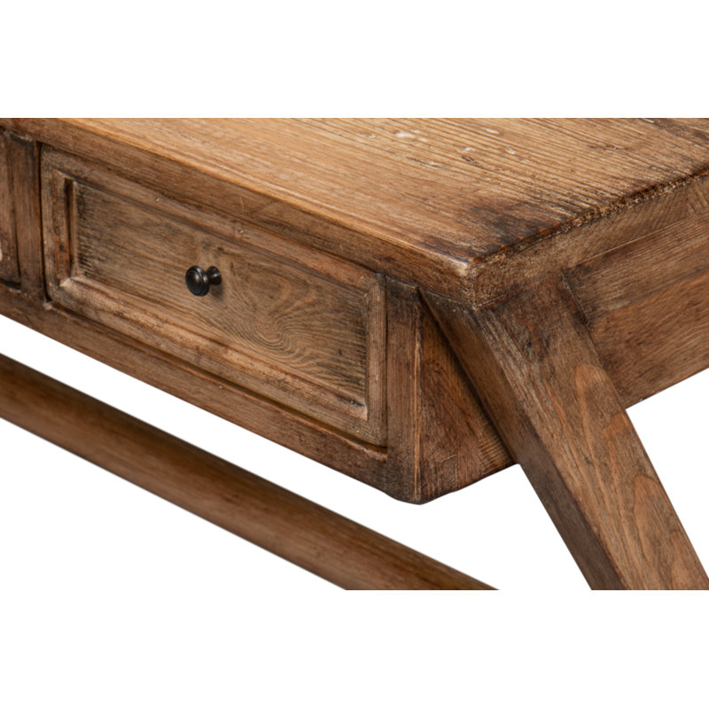 Kitchen Solid Wood Writing Desk, Brown