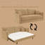 Canapé Cadie Mocha Chenille avec 2 coussins (peut se transformer en canapé-lit)