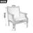 Amando French Country Accent Chair, Beige Upholstered