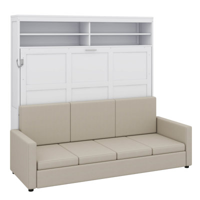 Queen-Size Murphy Wall Bed Coupled With Sofa