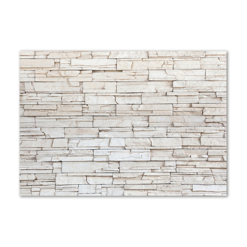 White Wall Of Stone - Wrapped Canvas Print