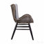 Chaise de patio d'extérieur en bois d'eucalyptus foncé et corde de truffe