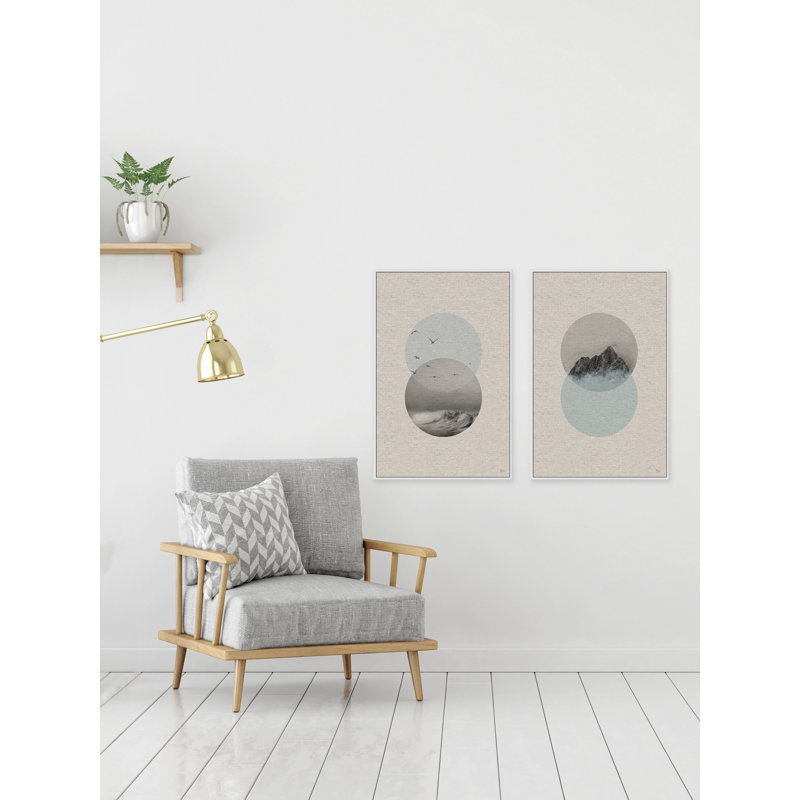 Ensemble de 2 impressions d’art graphique sur toile interchangeables ii diptych, H 60 po x l 40 po x L 1,5 po
