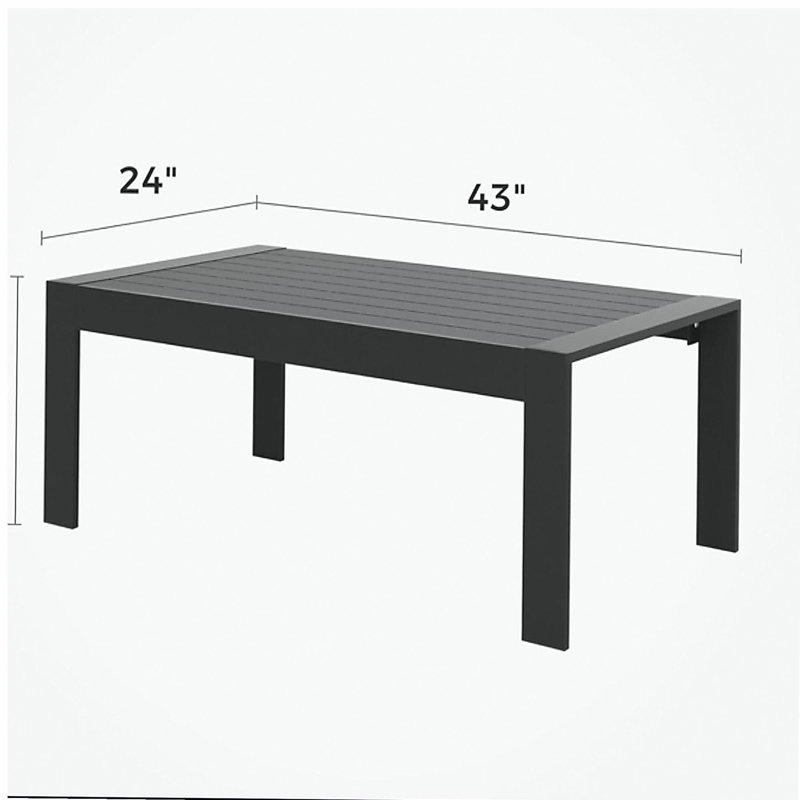 Ensemble de conversation de patio 3 pièces en aluminium 3 pièces, canapé d'extérieur 5 places avec coussins et structure gris clair épais et table basse