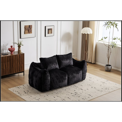 Fauteuil à billes géant pour adultes, canapé moelleux ultra doux, méridienne surdimensionnée pour le salon et la chambre à coucher, aucun assemblage requis, fauteuil de lecture confortable avec coussins, blanc