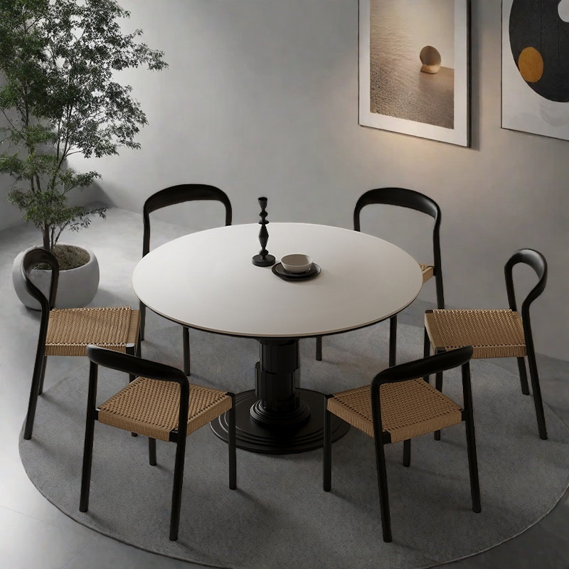 Petite table et chaise de style explosion, H 29,5 po x L 47,2 po x l 47,2 po