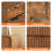 Walnut 5-Drawer Fluted Chest – Tall Wooden Dresser with Rounded Edges for Bedroom, Hallway, Living Room