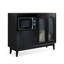 Buffet en bois massif noir