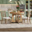 Table de salle à manger ronde pour 4 avec chaises, ensemble de table de salle à manger extensible avec rallonge centrale amovible de 16 po, ensemble de table de salle à manger rétro 5 pièces à motif géométrique unique pour la cuisine et la salle ?-908701247-908701245