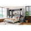 Grand lit escamotable mural avec placard, tiroirs et tablettes-401884840