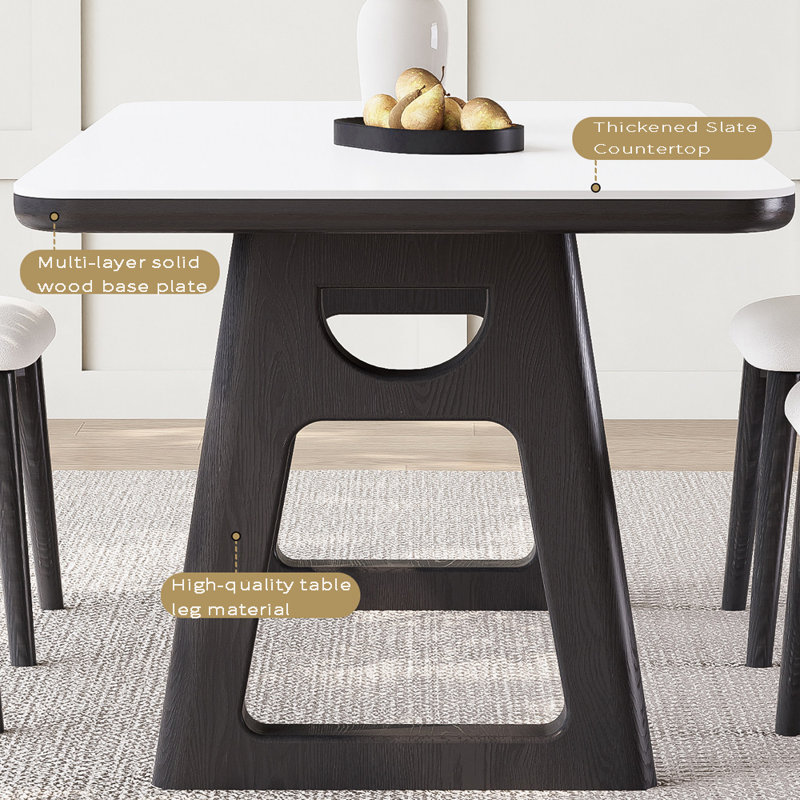 Table de salle à manger exquise et tendance, H 29,52 po x L 55,11 po x l 31,49 po