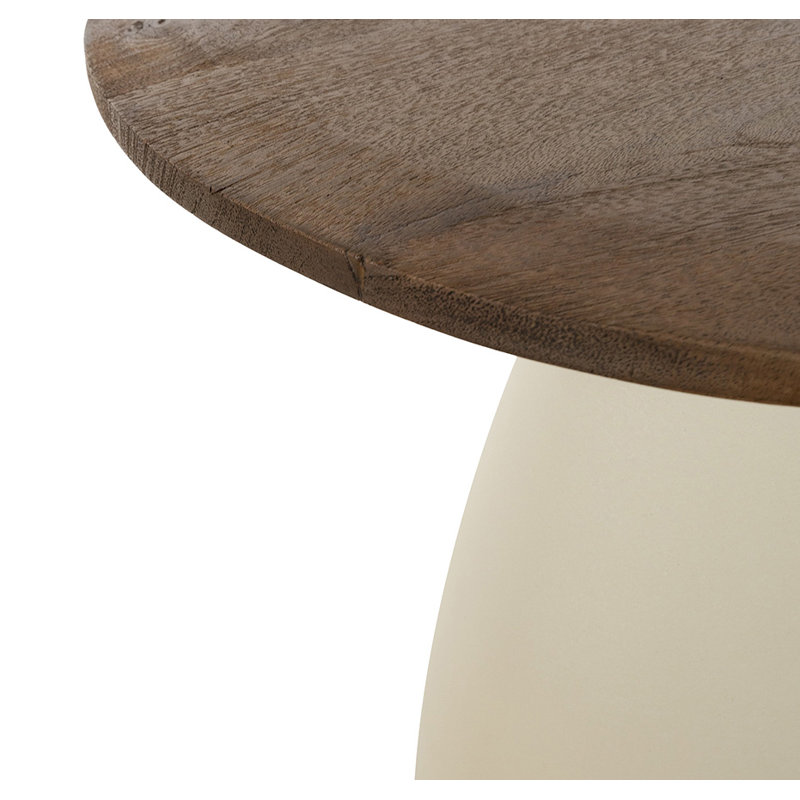 Solid Wood Pedestal End Table