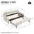 Upholstery Twin Daybed With Trundle & USB Port-2123796646
