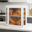 Boîte à pain en bambou pour comptoir de cuisine avec porte ondulée en acrylique, bac de rangement de pain à double couche de grande capacité avec fermeture magnétique et ventilation-1221679461