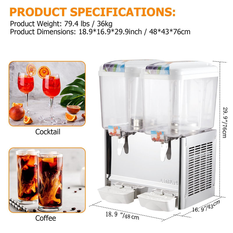 Distributeur de boissons en acier inoxydable