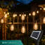 Guirlande solaire à 25 ampoules DEL - 52 pi avec chargement USB