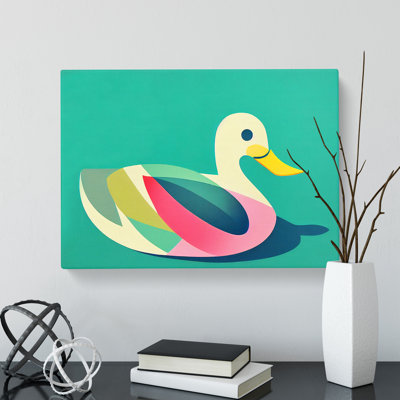 Dramatic Abstract Duck - Wrapped Canvas
