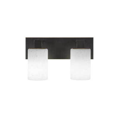 Quattrucci Apollo 2 Light Bath Bar With 4" Glass