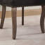 Chaises de salle à manger noires, tissu moderne recouvert de 2, conception évidée, courbé avec des clous en cuivre faits à la main, respirant et usé, système à double rebond, pieds en bois d'hévéa massif pour les salles d'art 2 américaines