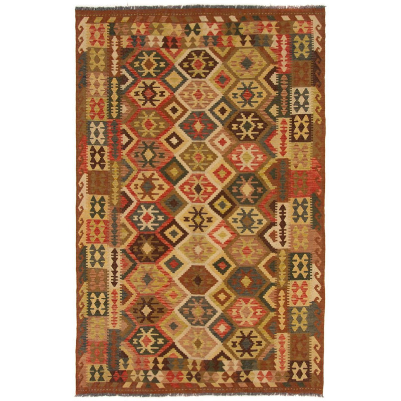 Geometric Hand Woven 192cm X 296cm Area Rug