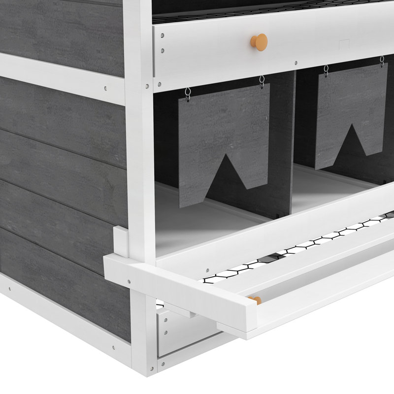 Chicken Nesting Box, 8 Compartment Wood Laying Boxes For Chicken Coop, Spacious And Comfortable With Easy Egg Collection