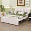 Lit plateforme tapissier avec lit gigogne-189290228