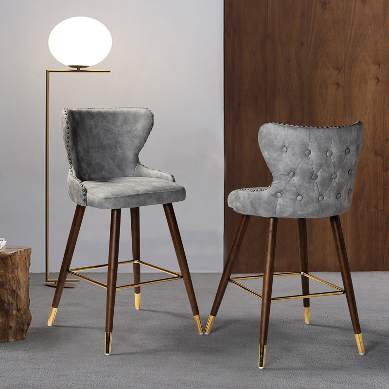 Tabouret de comptoir 26,5 po Pamela, Gris