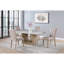 Dining Table With Faux Marble Top And Large Angle Cut Base-1455330502