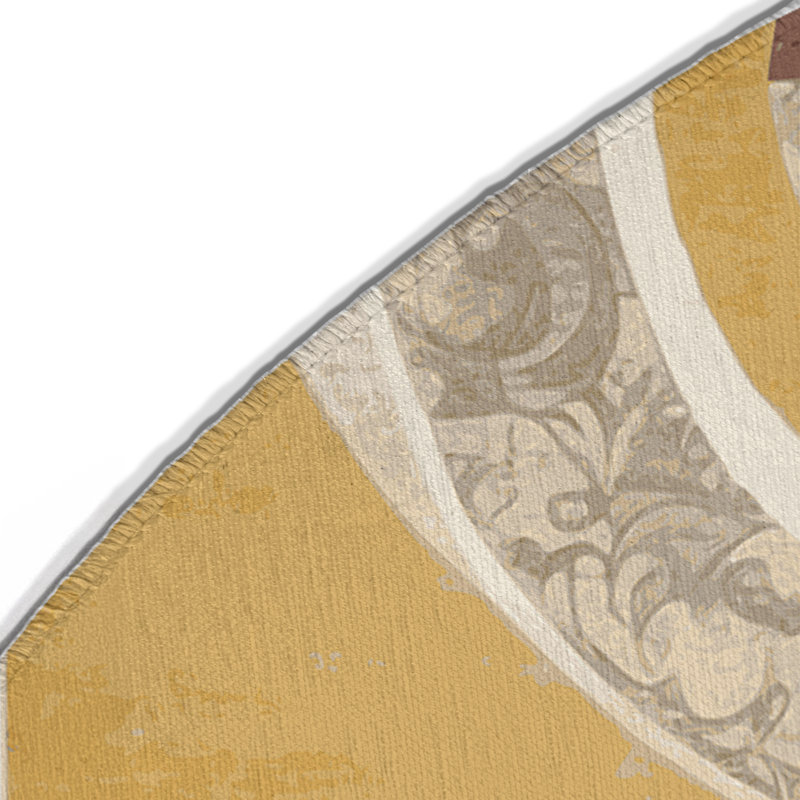 Tapis intérieur et extérieur Jazzy Curl, Rond 5 pi