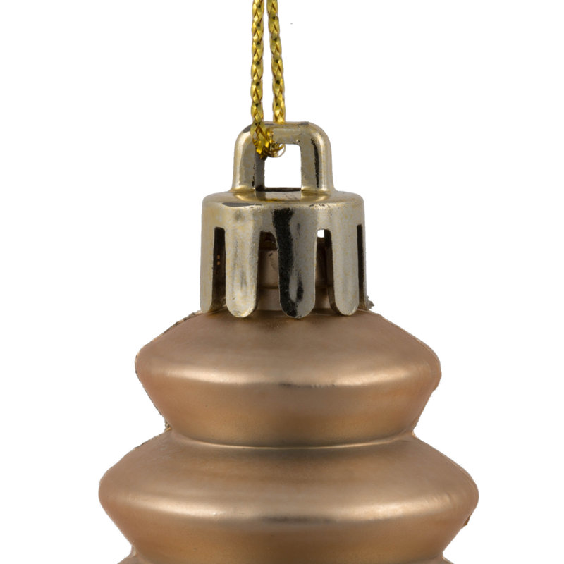 7" 4-Finish Finial Ornament, Café Latte