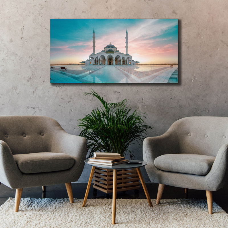 «Sharjah Mosque in Dubai» par Epic Portfolio, art mural sur toile, H 30 po x l 60 po x P 1,5 po