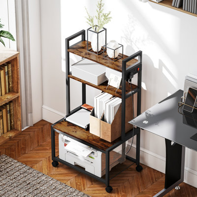 100cm H x 55cm W Printer Stand with Wheels